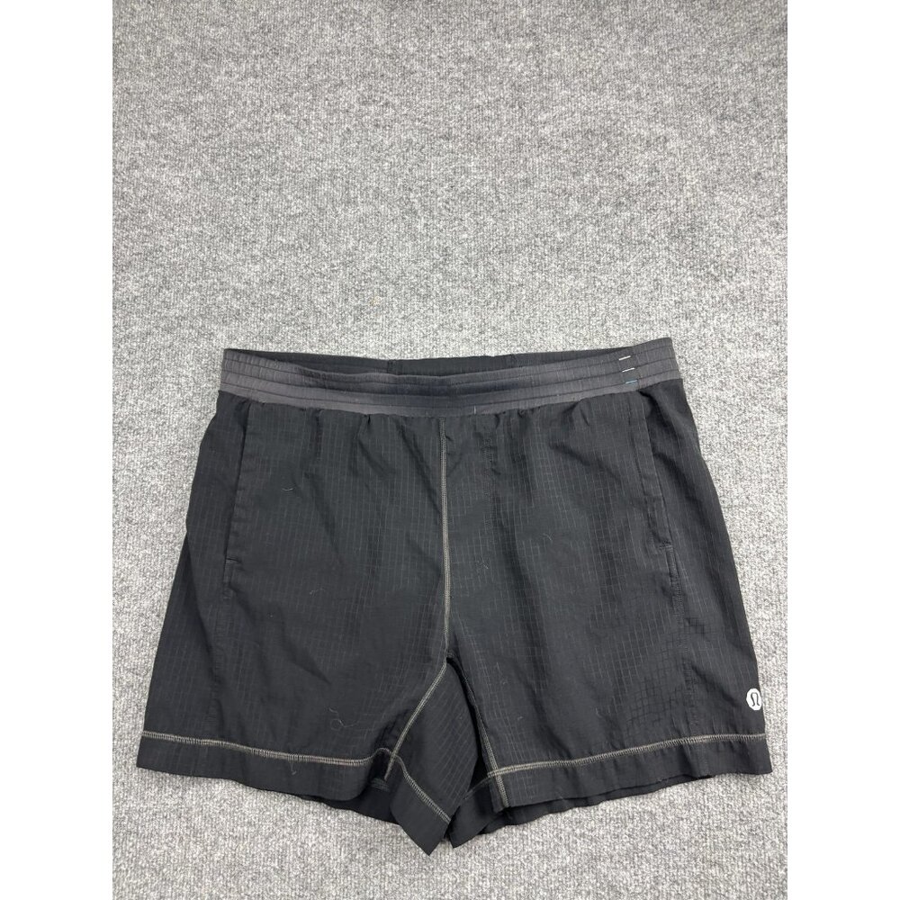 Lululemon Shorts Mens 36 Black‎ Lined Athletic Running Training Workout Gym